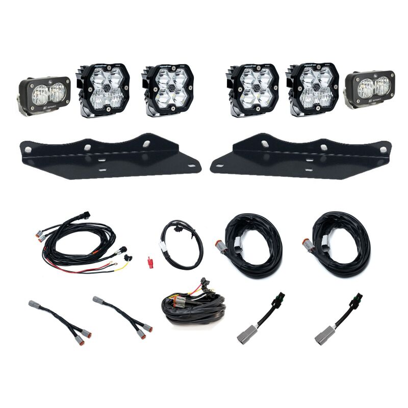 Ford Raptor Fog Light Pocket Kit - Baja Designs - Squadron Pro 2.0/S2 (Multi Patterns) - Clear - `17-`20